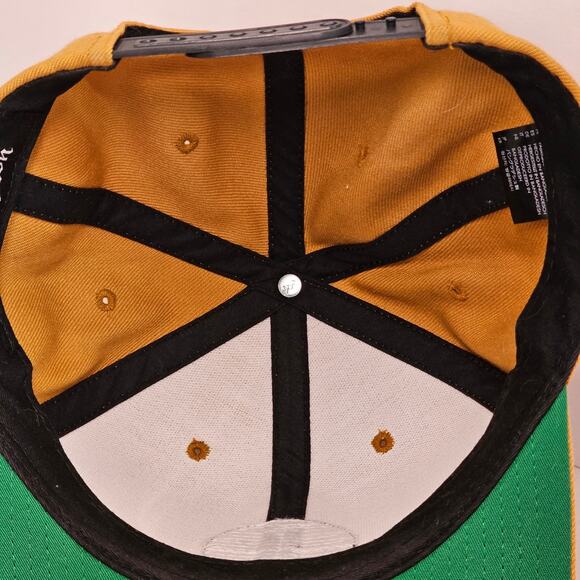 Brixton Mustard Yellow Copper Black Snapback Hat One Size Oceanside Surf Skate - Picture 10 of 11